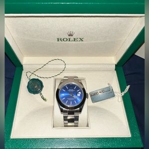 Rolex oyster perpetual datejust 41mm blue face